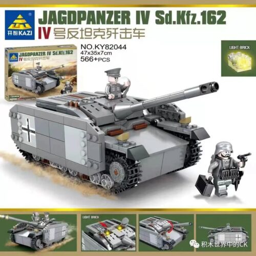 Bộ lắp ráp KAZI KY82044 Xe diệt tăng Jagdpanzer IV Sd.Kfz.162 566 mảnh ghép, đồ chơi quân sự cho bé trai 6 tuổi, giá tốt.