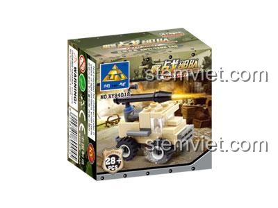 Mô hình đồ chơi lắp ráp KAZI KY84018 Xe quân sự mini sau khi hoàn thành, một lựa chọn giá rẻ cho bé trai 6 tuổi.