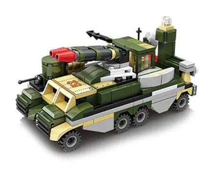 Hộp sản phẩm bộ lắp ghép Xe quân sự đa dụng KAZI KY 84123. Đồ chơi mô hình 8 trong 1, lựa chọn tiết kiệm cho bé trai.