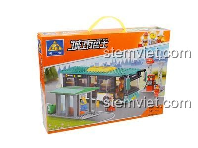 Hộp đồ chơi mô hình KAZI KY85014 Xe Buýt King Long Hybrid, quà tặng sáng tạo cho bé trai.