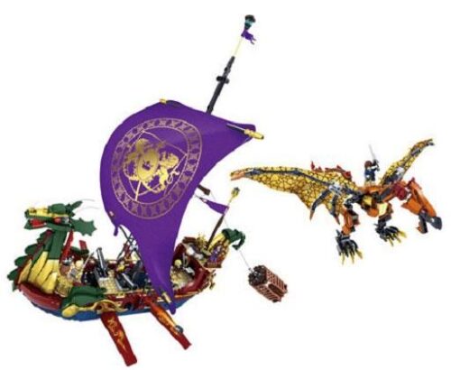 Mô hình lắp ráp tàu Dawn Treader và rồng vàng KAZI KY87018 từ phim Biên niên sử Narnia cho bé trai 6 tuổi.