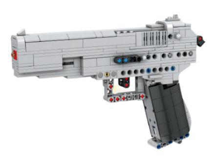 Mô hình súng lục Colt M1911 KAZI KY88002, bộ lắp ghép 385 mảnh cho bé trai 6 tuổi, giá rẻ.