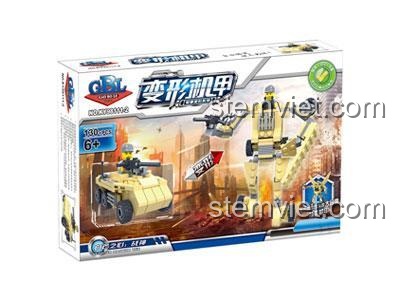 Hộp bộ lắp ghép KAZI KY98111-2 Xe Bọc Thép Biến Hình Robot Chiến Thần, đồ chơi mô hình cho bé trai 6 tuổi, chất lượng cao.