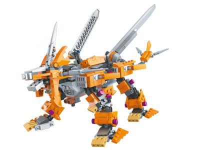 Hộp sản phẩm bộ lắp ráp KAZI KY98113-1 Robot Hổ Răng Kiếm, 508 mảnh, quà tặng sáng tạo cho con trai 6 tuổi.