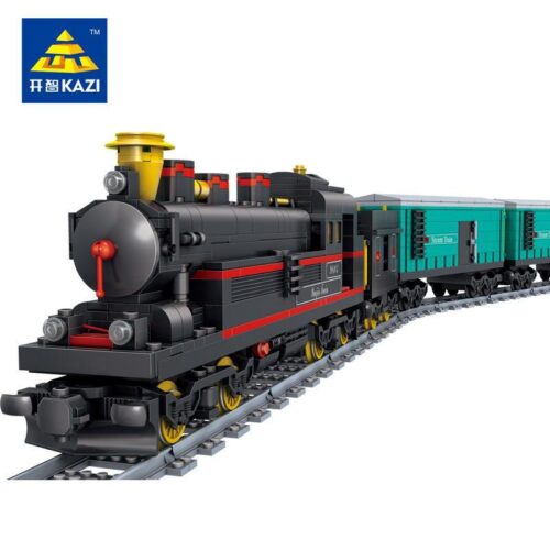 Bộ đồ chơi lắp ráp KAZI KY98226 Tàu Hỏa YueJin 841 chi tiết, mô hình tàu hỏa hơi nước cổ điển dành cho con trai 8 tuổi, giá tốt
