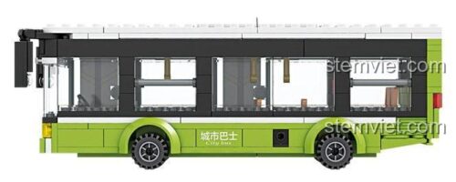 Đồ chơi lắp ráp KAZI KY98271 Xe Buýt Thành Phố, mô hình xe buýt công cộng, chi tiết cao, chất lượng tốt