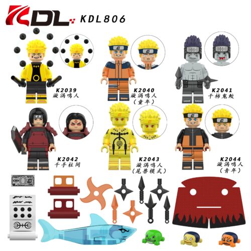 Bộ đồ chơi KDL KDL806 Minifigure Naruto 6 nhân vật, đồ chơi mô hình Naruto cho bé trai 6 tuổi, chất lượng tốt, giá rẻ