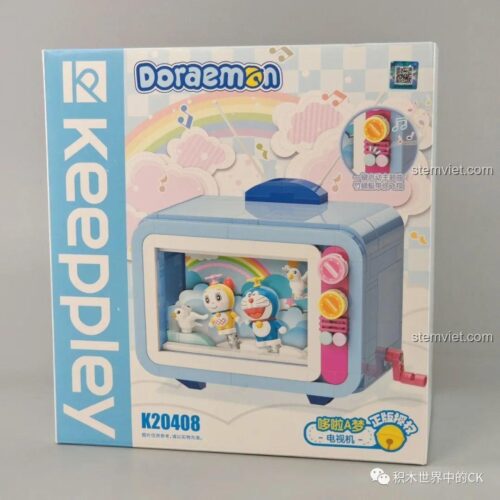 Bộ lắp ghép Tivi Doraemon Keeppley K20408, đồ chơi mô hình tivi Doraemon, chất lượng cao, phù hợp cho bé trai và bé gái 6 tuổi