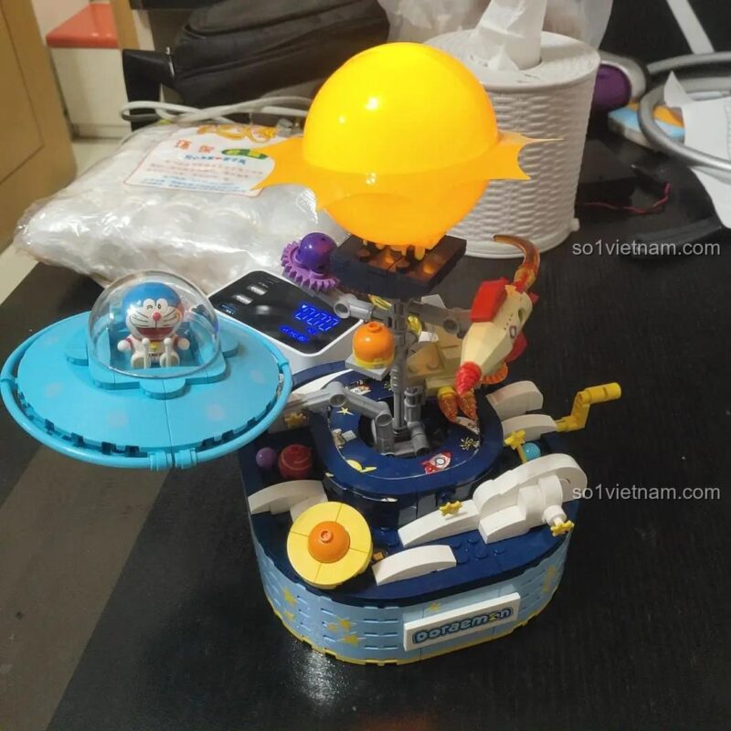 Thông số kích thước và chất liệu của bộ đồ chơi Keeppley K20421 Doraemon, đồ chơi lắp ghép Doraemon: Hành Trình Thám Hiểm Vũ Trụ cho bé 6 tuổi