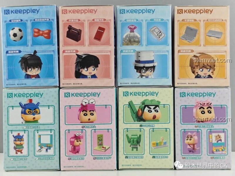 Gương mặt biểu cảm của mô hình Haibara Ai Keeppley K20704, đồ chơi lắp ráp Thám tử lừng danh Conan, chất lượng cao