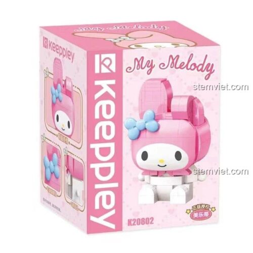 Hộp đồ chơi xếp hình Keeppley K20802 Thỏ My Melody, quà tặng sinh nhật cho bé gái.