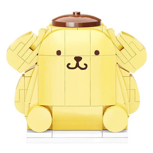 Mô hình Keeppley K20804 Chú chó Pompom Purin đáng yêu đã lắp ráp hoàn chỉnh, nhìn thẳng. Đồ chơi xếp hình cho bé gái 6 tuổi giá rẻ.