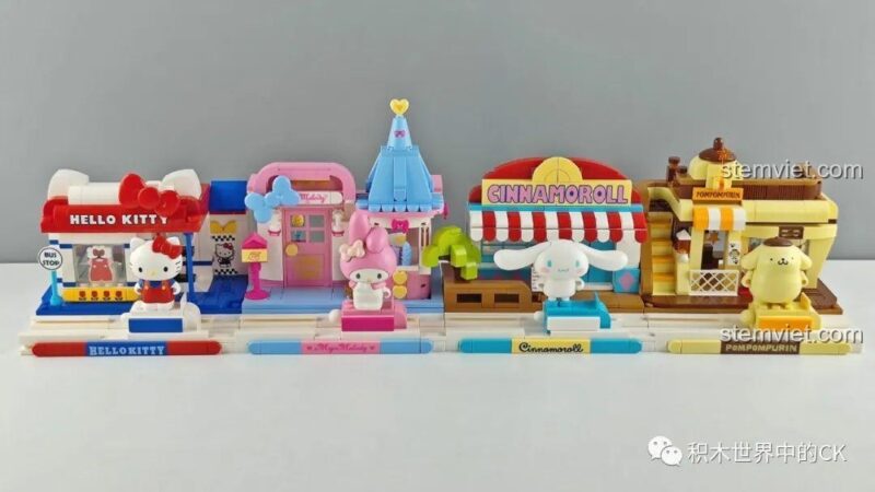 Figure Hello Kitty K20807 cầm phụ kiện, tăng thêm tính tương tác cho đồ chơi lắp ráp K20807.