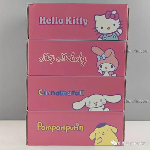 Hộp sản phẩm bộ lắp ghép Hello Kitty Keeppley K20807, thiết kế dễ thương cho bé gái 6 tuổi, giá tốt.