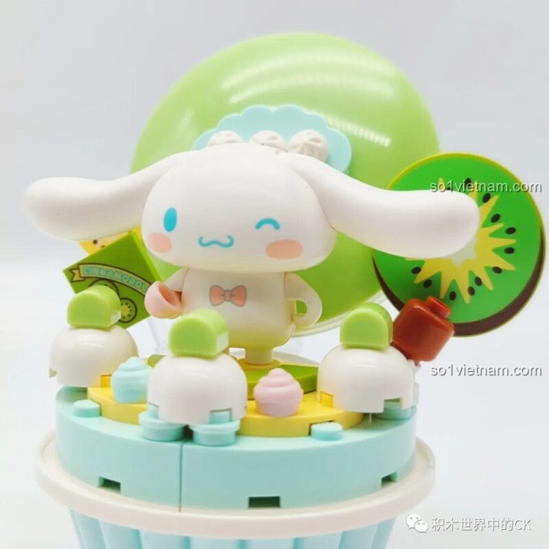 Các hộp sản phẩm bộ lắp ghép Keeppley Sanrio Cupcake Series bao gồm Hello Kitty, My Melody, Cinnamoroll, Pompompurin, Kuromi