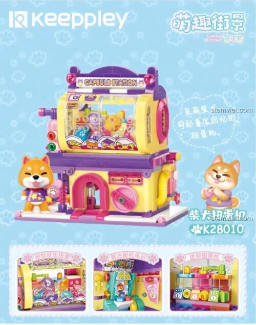 Bộ đồ chơi Máy Gashapon Chú Chó Shiba Inu Keeppley K28010, thiết kế đáng yêu, phù hợp cho bé trai và bé gái 6 tuổi, món quà giá tốt.