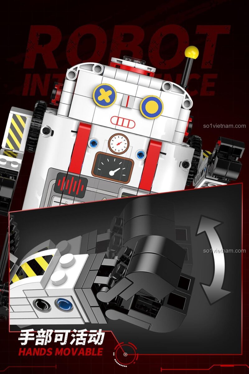 Bảng thông số chi tiết của Robot điều khiển qua app K96153, bao gồm tên, mã, số mảnh, kích thước. Mua ngay bộ lắp ráp Robot Tiểu Bạch KeeYee World giá tốt.