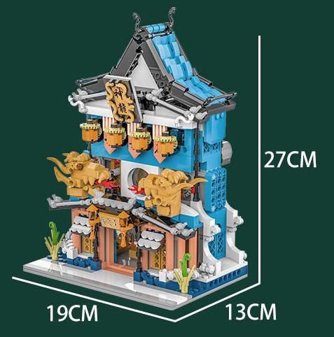 Bộ lắp ghép KeeYee World K86115 Cửa Hàng Đồ Cổ Thần Long 1041 mảnh ghép, kiến trúc tinh xảo, chi tiết rồng thần độc đáo, phù hợp bé trai và bé gái 6 tuổi, giá tốt.
