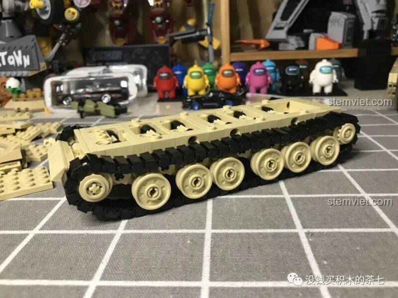 Khung gầm JIAZHI SY 0105 Xe Tăng Challenger 2, đồ chơi mô hình xe tăng quân sự, lắp ráp dễ dàng, phù hợp bé trai 6 tuổi.