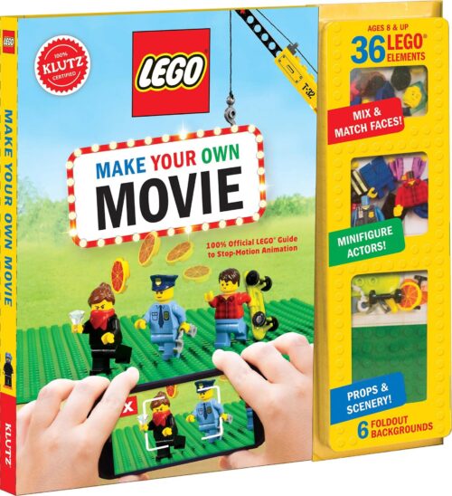 Bộ đồ chơi giáo dục Sách hướng dẫn làm phim hoạt hình Klutz ISBN9781338137200, đồ chơi sáng tạo Bộ làm phim stop-motion cho bé 8 tuổi, giá tốt
