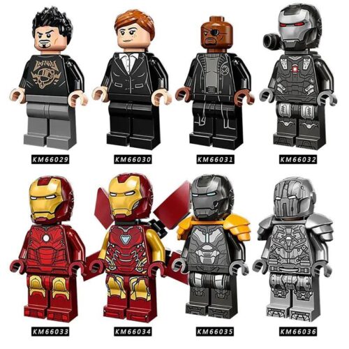 Bộ 8 Mô Hình Nhân Vật Marvel Avengers KM66029 - Iron Man, Siêu anh hùng Marvel, đồ chơi lắp ghép cho bé trai 6 tuổi, giá tốt