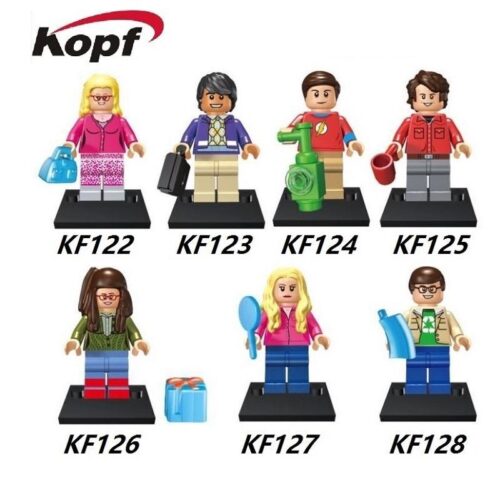 Bộ đồ chơi The Big Bang Theory Kopf KF122, bộ 7 minifigures nhân vật The Big Bang Theory, đồ chơi mô hình cho bé trai và bé gái 8 tuổi, giá rẻ.