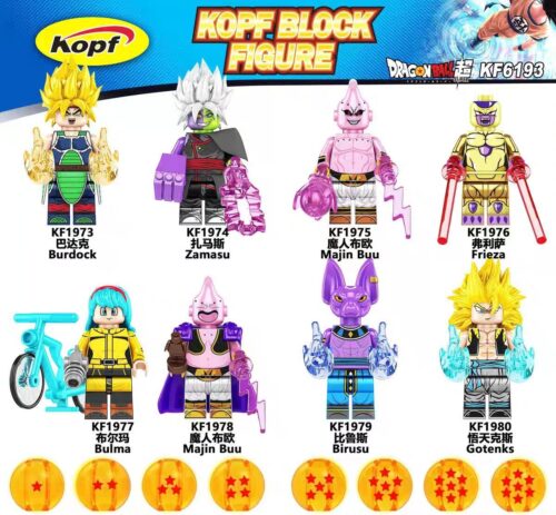 Minifigure Bulma Dragon Ball Kopf KF1977, bộ đồ chơi lắp ghép nhân vật Bulma chi tiết cao, phù hợp bé gái 6 tuổi, giá tốt.