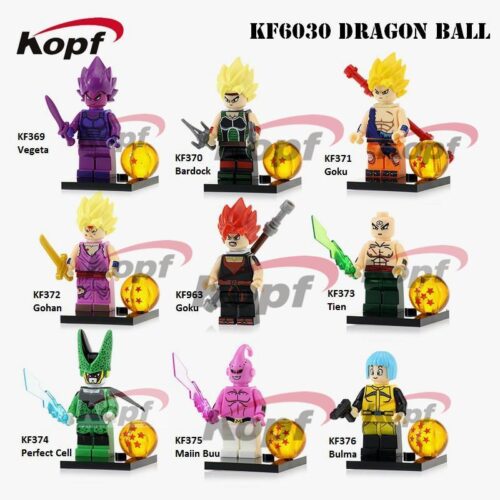Bộ đồ chơi Minifigure Dragon Ball Kopf KF6030, bộ lắp ghép 9 nhân vật Dragon Ball, đồ chơi mô hình Bảy Viên Ngọc Rồng cho bé trai 9-12 tuổi, giá tốt.