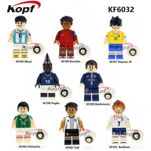 Bộ đồ chơi Minifigure Cầu thủ Bóng đá Kopf KF6032, bộ 8 minifigure cầu thủ World Cup cho bé trai 6 tuổi, giá tốt.