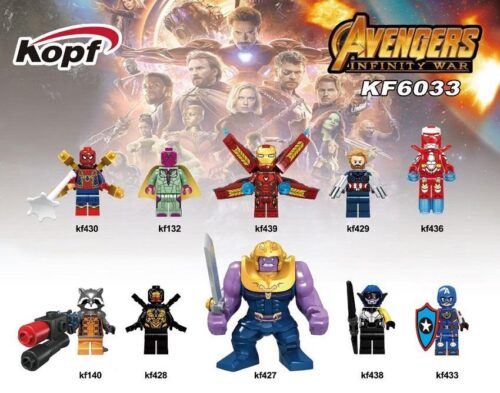 Bộ đồ chơi Kopf KF6033 Minifigure Avengers: Cuộc Chiến Vô Cực, đồ chơi mô hình siêu anh hùng Marvel cho bé trai 8 tuổi, giá tốt