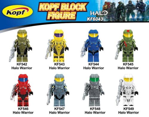 Bộ đồ chơi Halo Kopf KF6043, đồ chơi mô hình Chiến binh Halo, bộ 8 minifigure Halo cho bé trai 6 tuổi, giá tốt, kèm vũ khí.