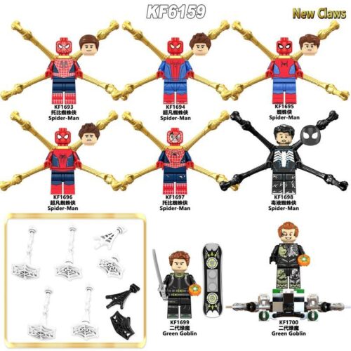 Bộ đồ chơi Kopf KF6159 8 minifigure Người Nhện và Green Goblin, đồ chơi lắp ghép siêu anh hùng Marvel cho bé trai 6 tuổi, giá tốt.