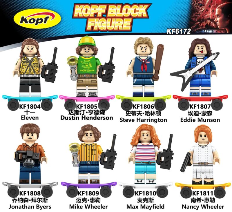 Bộ 8 minifigure Stranger Things Kopf KF6172