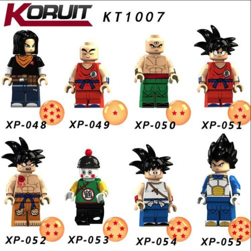 Bộ 8 Minifigure Dragon Ball KORUIT KT1007 giá rẻ, đồ chơi lắp ráp nhân vật Dragon Ball cho bé trai 6 tuổi, tương thích LEGO®