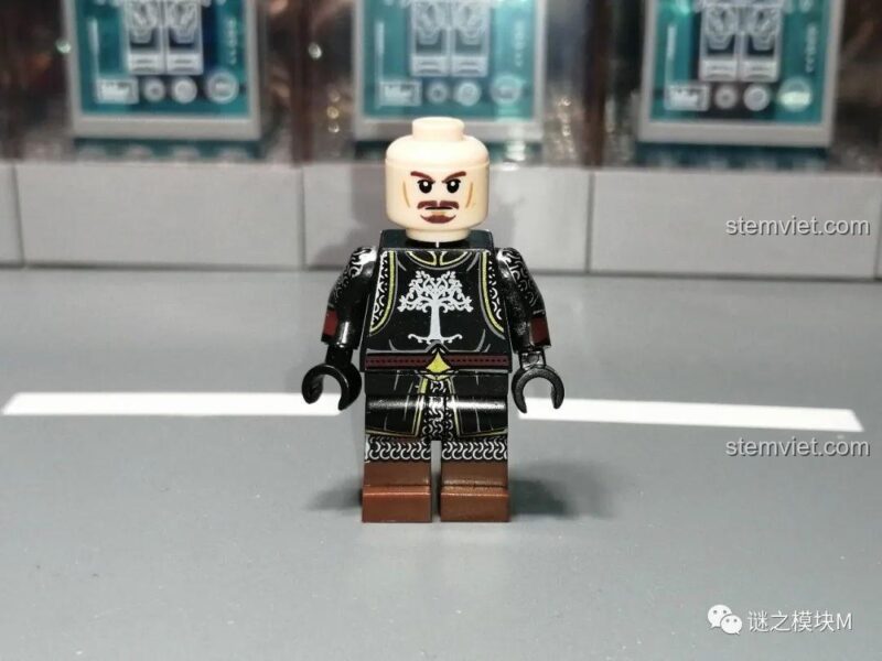 Chi tiết in ấn minifigure lính Gondor KORUIT KT1014, đồ chơi lắp ráp Chiến binh Gondor, chất lượng cao.