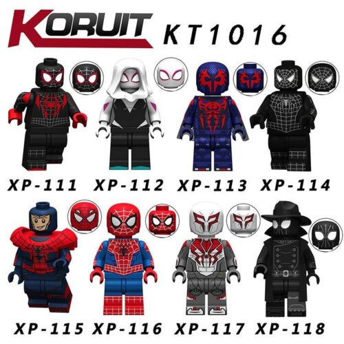 Bộ 8 Minifigure Người Nhện Đa Vũ Trụ KORUIT KT1016, đồ chơi lắp ráp Spider-Man cho bé trai 6 tuổi, chất lượng cao, giá tốt