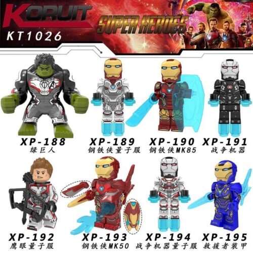 Bộ đồ chơi KORUIT KT1026 Biệt Đội Siêu Anh Hùng Avengers 8 minifigures, đồ chơi lắp ghép siêu anh hùng Marvel cho bé trai 6 tuổi, giá tốt.