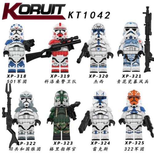 Bộ 8 Minifigure Lính Clone Chiến Binh Star Wars KORUIT KT1042 chất lượng cao cho bé trai 6 tuổi giá tốt