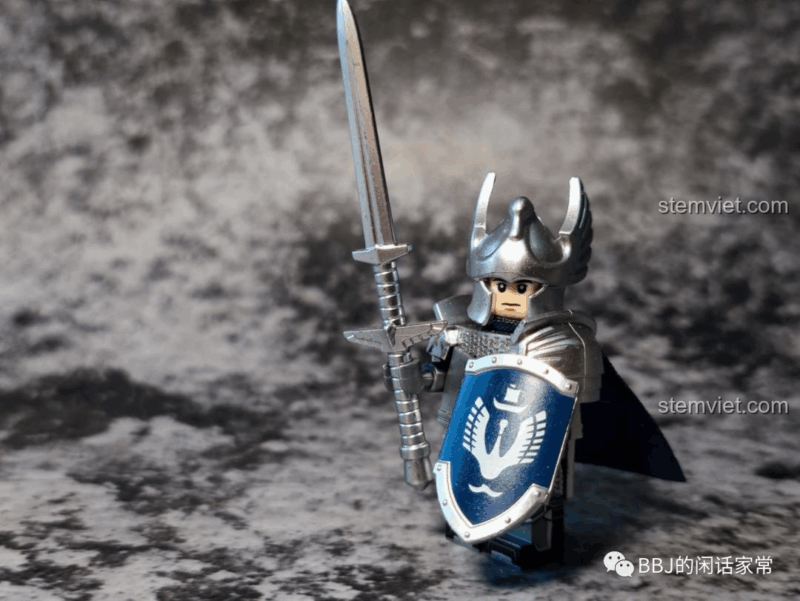 Minifigure Hiệp sĩ Thiên Nga Dol Amroth Koruit KT1051, đồ chơi mô hình chiến binh Gondor, giáp bạc, khiên thiên nga, chất lượng cao