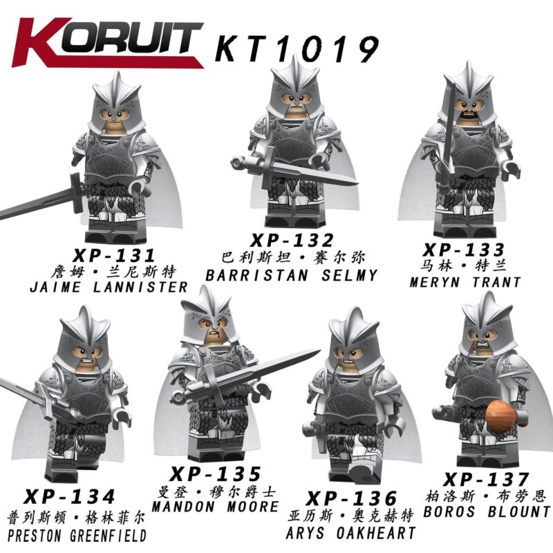 Minifigure Koruit XP-132 Barristan Selmy, nhân vật Vệ Vương trong Game of Thrones, đồ chơi mô hình cho con trai 13 tuổi.