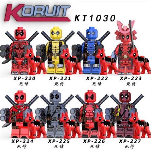 Bộ 8 Minifigure Deadpool KORUIT XP-226 chất lượng cao, đồ chơi mô hình siêu anh hùng đa sắc cho bé trai 6 tuổi, giá tốt.