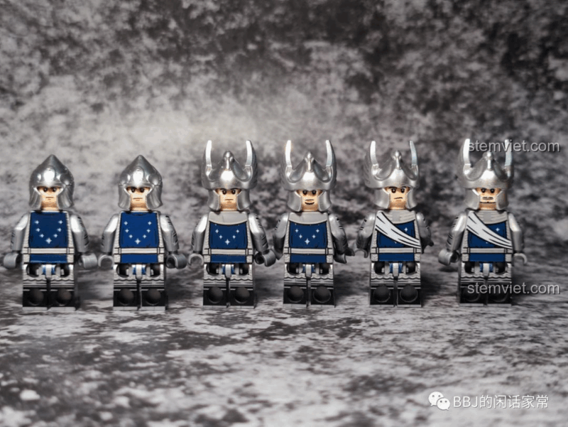 Minifigure Chiến Binh Thiên Nga KORUIT XP-389 với giáp bạc và khiên, đồ chơi mô hình Kỵ Sĩ Gondor cho bé trai 8 tuổi