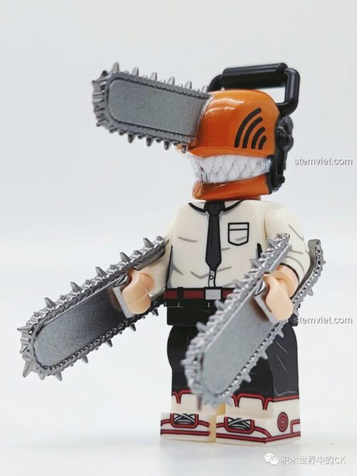 Cận cảnh minifigure Reze XP-512, nhân vật Quỷ Bom trong Chainsaw Man, chất lượng cao.