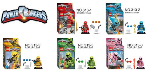 Bộ đồ chơi Biệt Đội Siêu Nhân KSZ 313, đồ chơi lắp ráp Power Rangers 313 với 6 minifigure siêu nhân dũng cảm cho bé trai 6 tuổi, giá tốt.