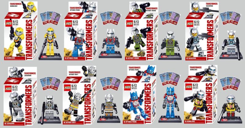 Bộ đồ chơi Transformers KSZ 513 giá rẻ, bộ 8 minifigure Robot biến hình cho bé trai 6 tuổi, đồ chơi lắp ráp tương thích LEGO®.