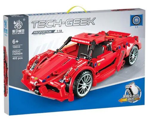 bộ lắp ghép Siêu xe Ferrari KUYU MOXING 10033 màu đỏ, có động cơ kéo lùi, tỉ lệ 1:18, dành cho bé trai 6 tuổi, giá tốt