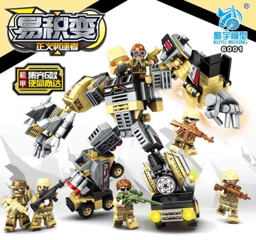 Bộ đồ chơi KUYU MOXING 6001 Robot Biến Hình Người Trục Xuất Công Lý, đồ chơi lắp ráp xe quân sự biến hình cho bé trai 6 tuổi, giá tốt.