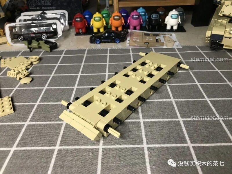Lắp ráp JIAZHI SY 0105 Xe Tăng Challenger 2, đồ chơi mô hình xe tăng, hệ thống bánh xích linh hoạt, tăng cường khả năng vận động.