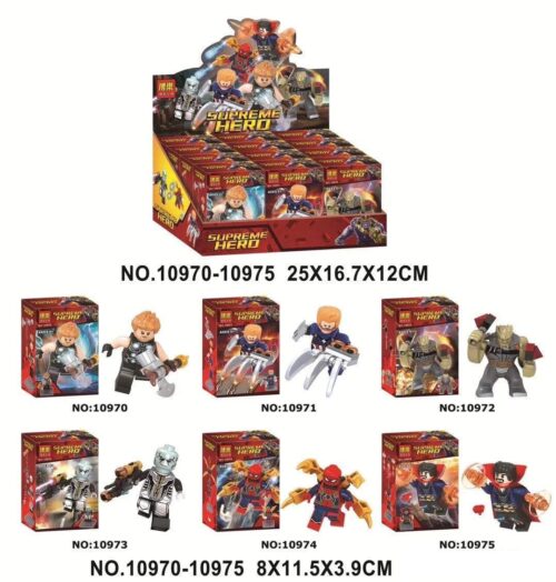 Bộ đồ chơi LARI BELA 10970-10975 Minifigure Biệt Đội Siêu Anh Hùng Supreme HERO hộp sản phẩm, phù hợp bé trai 6 tuổi, giá tốt.