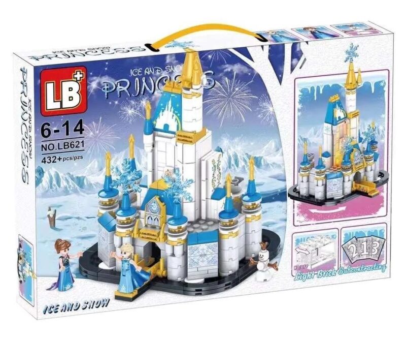 Bộ lắp ghép Le Bao Jia LB621 Lâu đài Công chúa Elsa Băng Giá, đồ chơi xây dựng cho bé gái 6 tuổi, chất lượng cao, giá tốt